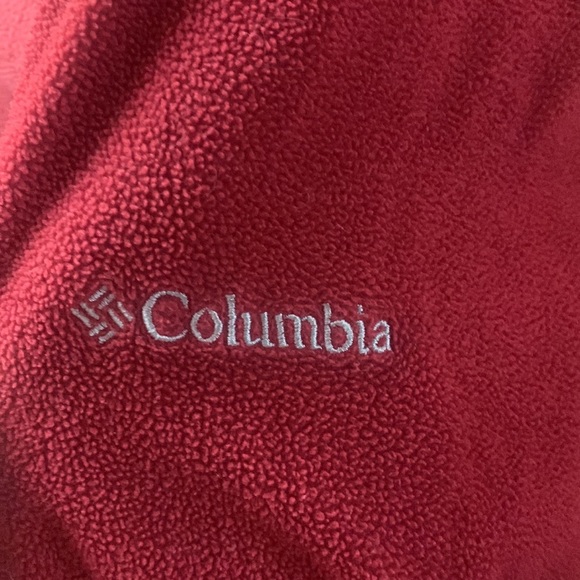 Columbia Women's Red 1/4 Zip fleece pullover L - Picture 2 of 3